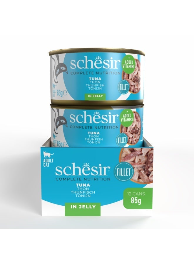 Schesir Complete & Balanced Nutrition Wet Cat Food in Jelly Can- Tuna 85g [MOQ:12pcs] - Image 2